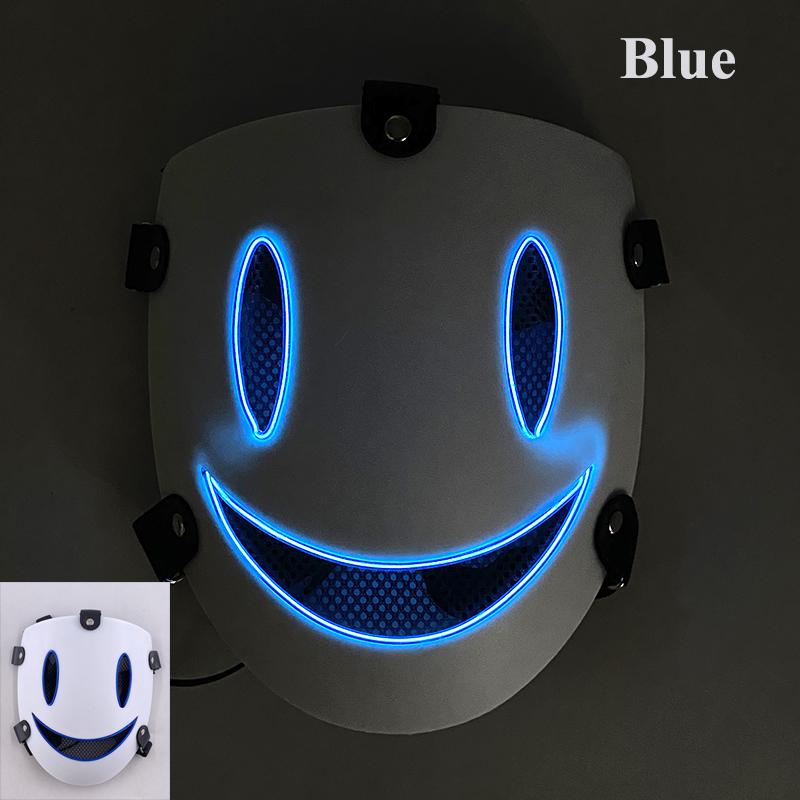 LED High Rise Invasion Mask Cosplay High Rise Invasion Anime Costume Accessories Mask Luminous Flashing Mask for Halloween Props