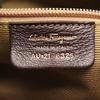 Used Salvatore Ferragamo Gancini Shoulder Bag 21 6325 Canvas Leather Beige Brown Used Women