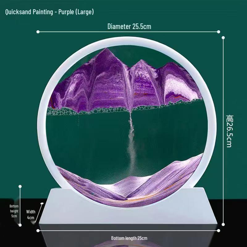 3D Flowing Sand Art Hourglass: Elegant Living Room & Office Decor, Perfect Small Gift