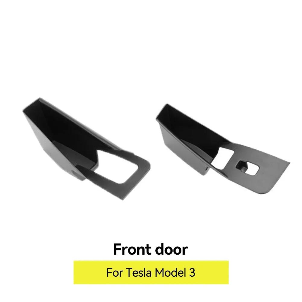 2PCS Door Side Storage Box Car Interior Accessories for Tesla Model3 Y Handle Pocket Armrest Passenger Storage Tray Container