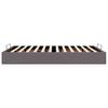 Ottoman Bed without Mattress Gray 140 x 190 cm Faux Leather