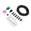 Outdoor Fan Misting Kit Leakproof Misting Cooling System Quick Connect with 5 Nozzles for Patio Backyard Garden