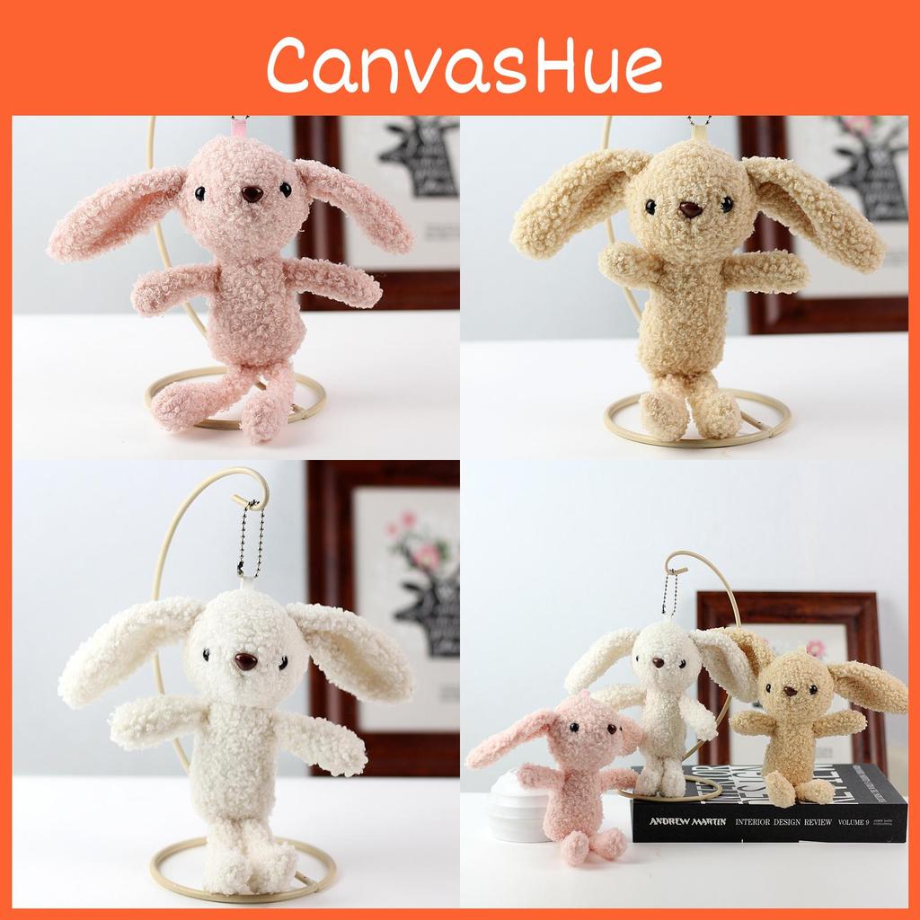 Adorable Plush Bunny Keychain Soft Teddy Fur Rabbit Doll For Girls Backpack