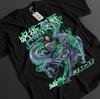 Anime Jujutsu Kaisen Geto Suguru Green Dragon Graphic Black Tshirt Size S4XL