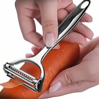 2 In 1 Vegetable and Fruit Peeler Ergonomic Handle Stainless Steel Kitchen Planer Zinc Alloy Household Vegetable Grater Tomatoes