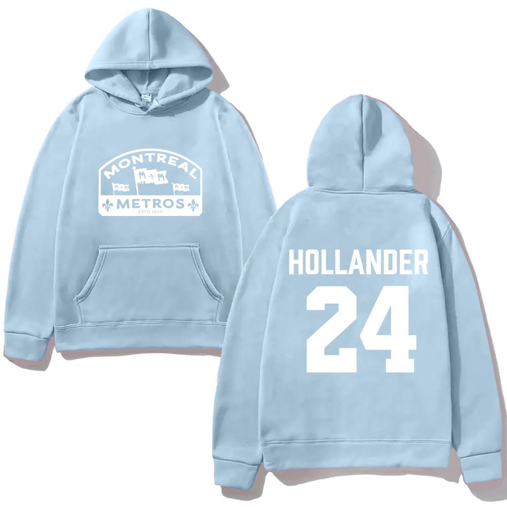 Shane Hollander 24 Montreal Metros Kapuzenpullover Heated Rivalry Grafikdruck Hoodie Locker Baumwolle Unisex Streetwear Merch Männer Frauen