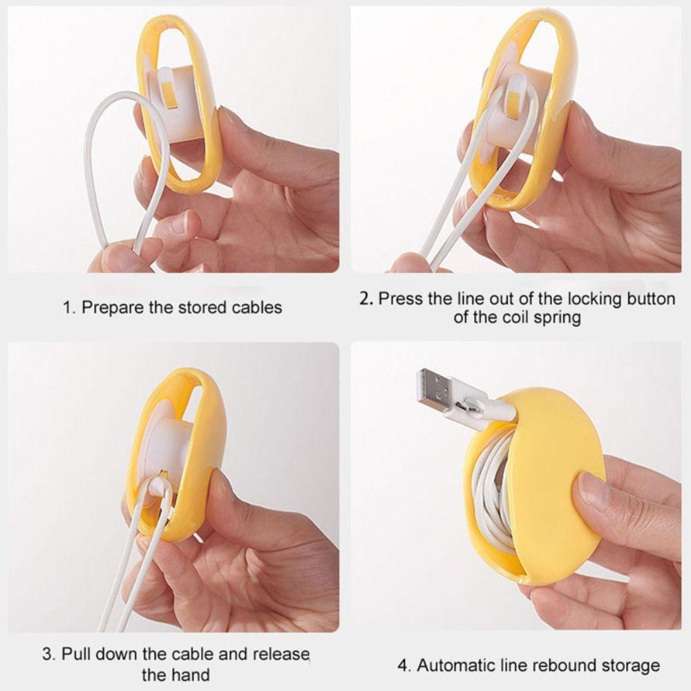 Earphone Wrap Retractable Cord Organizer Headphone Cable Storage Box Cable Organizer