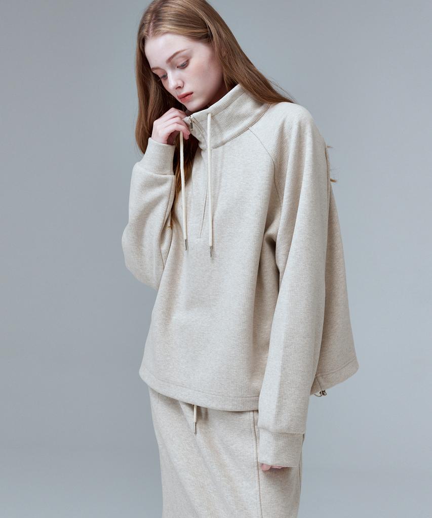 MALOUPE 5307 Knit Anorak Set (Beige)