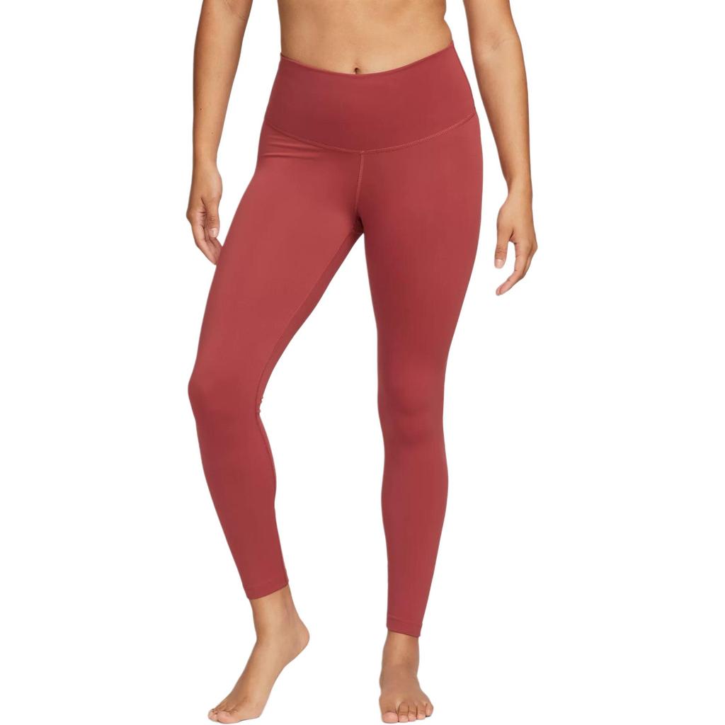 Nike Yoga Womens Sports Series Quick-Dry High-Waist Nine-Point Tight Workout Pants Women bottoms Cedar-Red DM7024-661