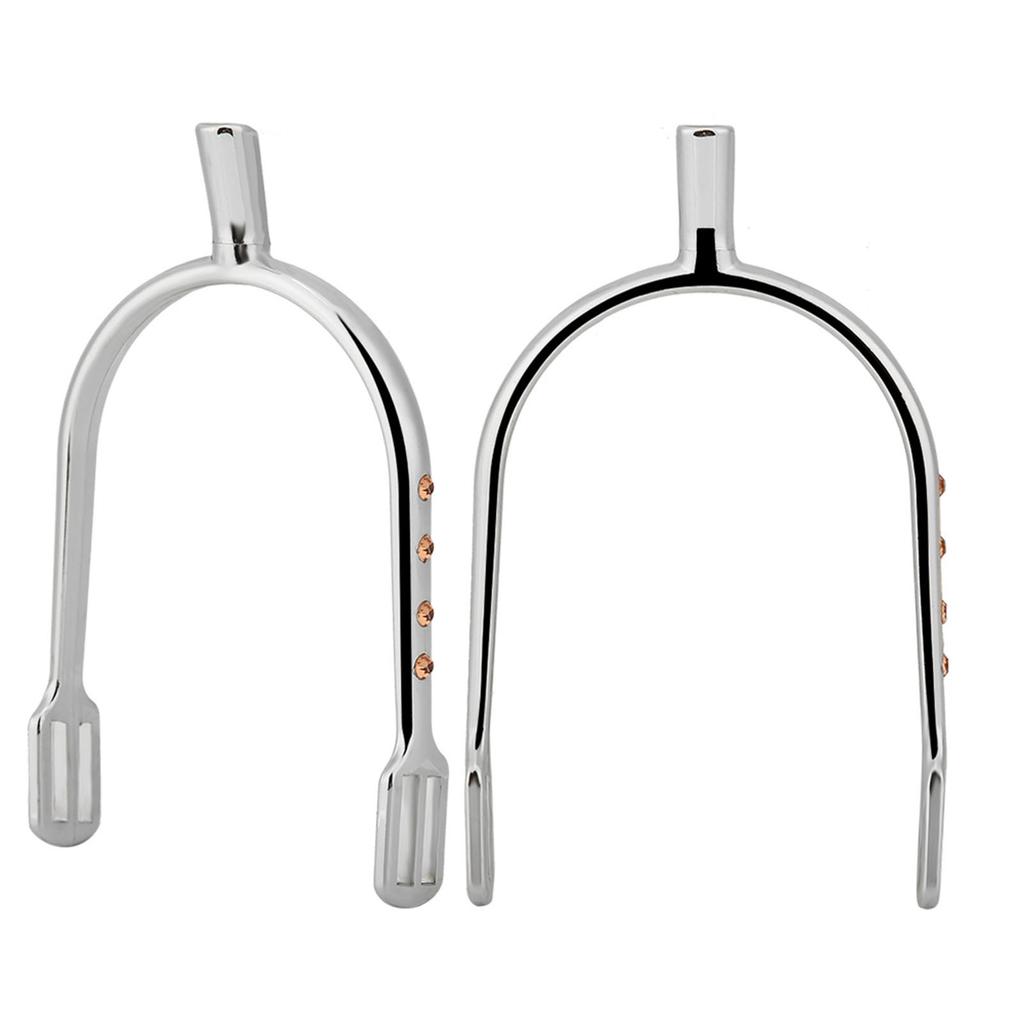 Young Girl Chrome Plated Spurs Women S Chrome Brass Zinc Alloy Narrow Spurs