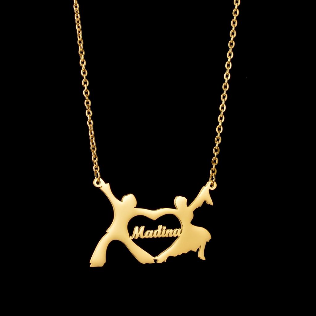 Atoztide 2022 New Customized Name Necklace Stainless Steel Letter Summer Choker Chain Pendant for Women Nameplate Gift