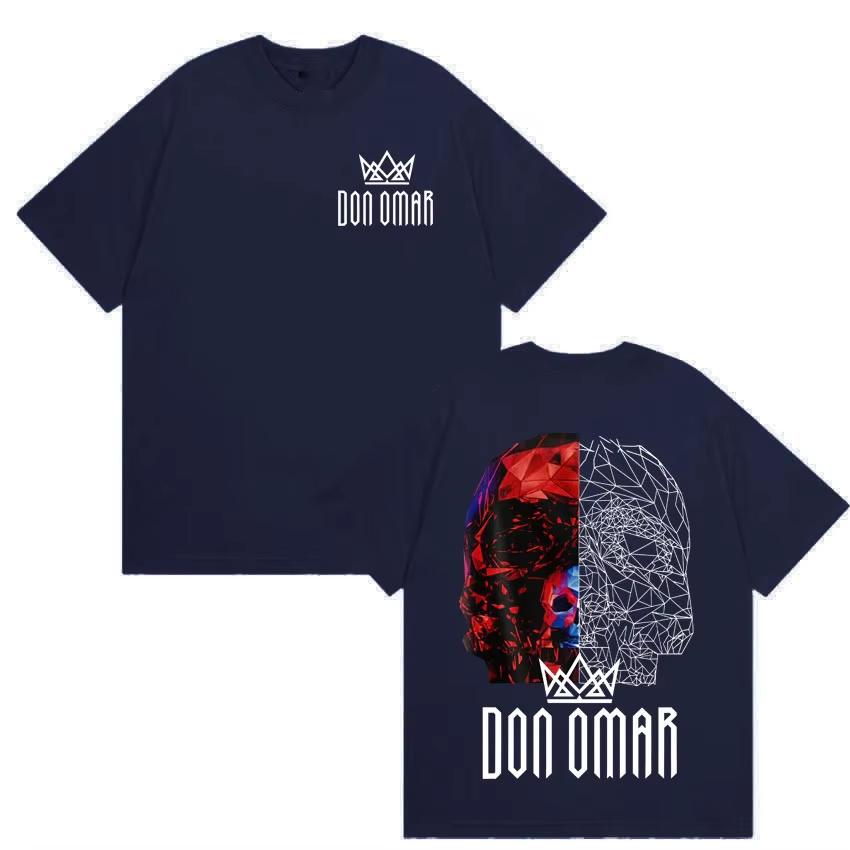 Rapper Don Omar Tour 2026 Print T-shirts Mens Women Aesthetic Tee Shirts Hip Hop Hot Sale O-Neck Gothic Cotton Oversized T-shirts