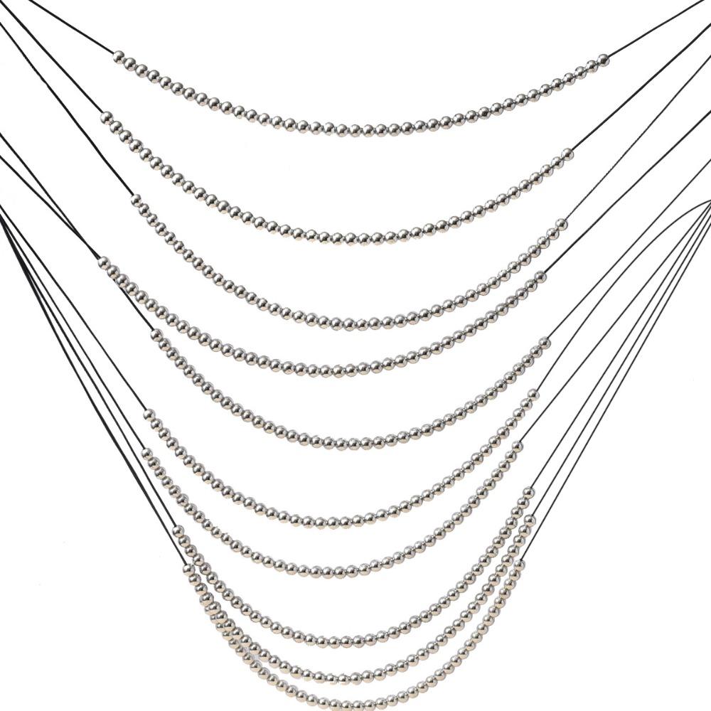Layered Tassels Necklace Boho Multilayer Imitation Pearl Necklace  Wedding Jewelry