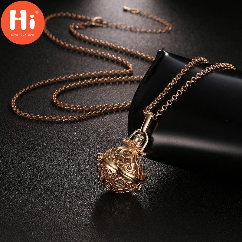 Hi Personality Necklace Flower Grass Aromatherapy Diffuser Can Open The Magic Box Necklace Piano Bead Pregnant Women Necklace