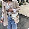 SCIONE Net Celebrity Ins Hit Color Texture Bag Mulheres 2020 All-match Single Shoulder Crossbody Saddle Bag