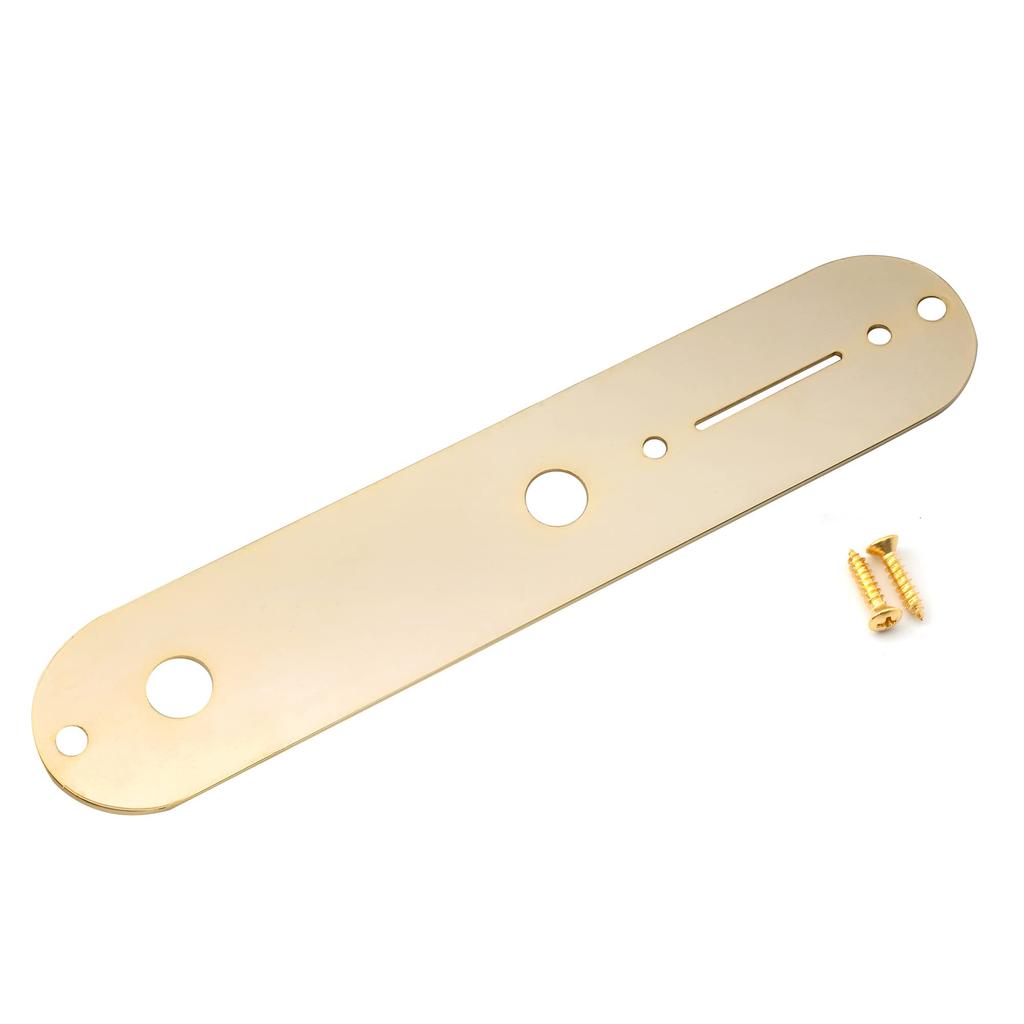 Musiclily Pro 32mm Steel Control Plate for Telecaster Electric Guitar, Gold
