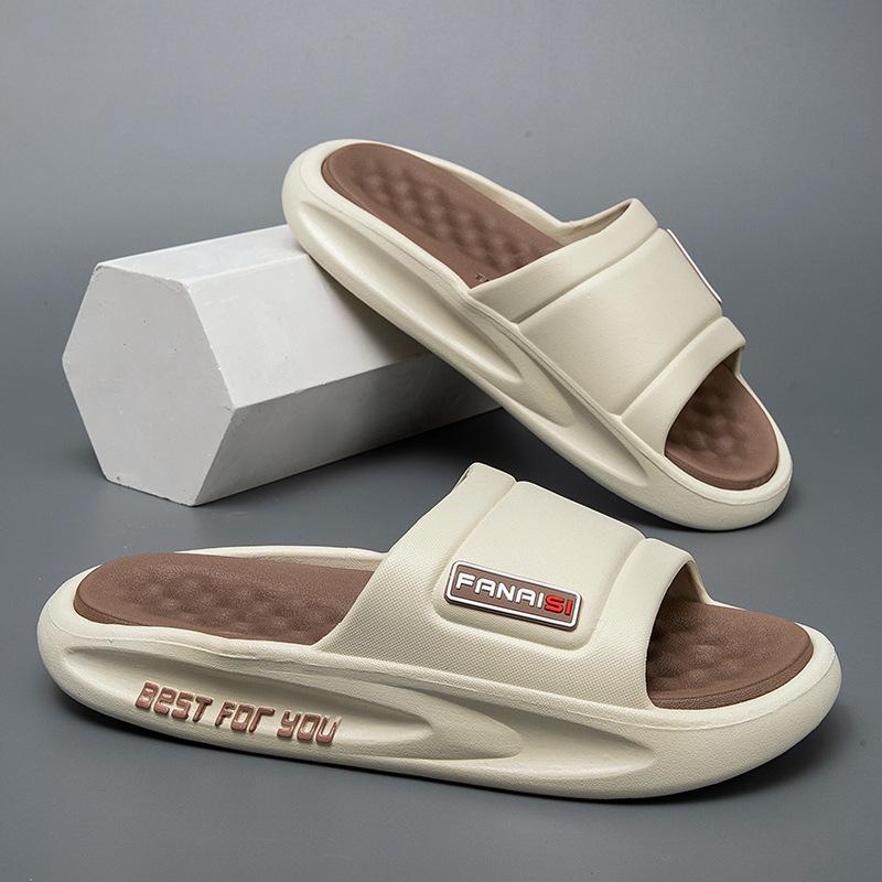 

Тапочки для наступания на дерьмо мужские летние уличные домашние тапочки с толстой подошвой нескользящие домашние классные тапочки мужские спортивные тапочки 44/45