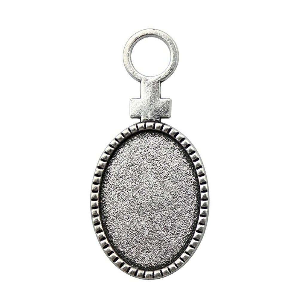 10 Stück 18x25mm Innenmaß Antik Silber Plated 31 Stile Cameo Cabochon Basis Fassungen Anhänger Halskette Zubehör