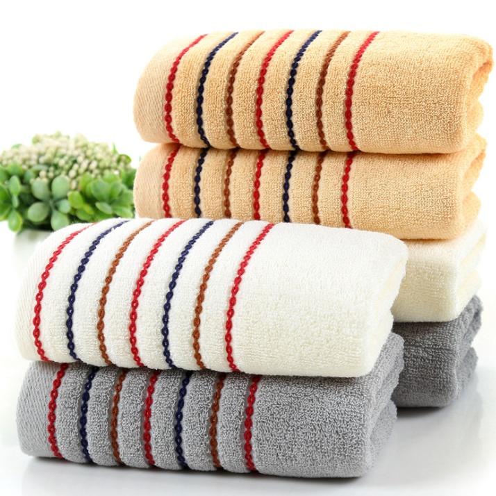Striped Cotton Towel Soft Thick And Comfortable Bath Towel For Home And Hotel Use