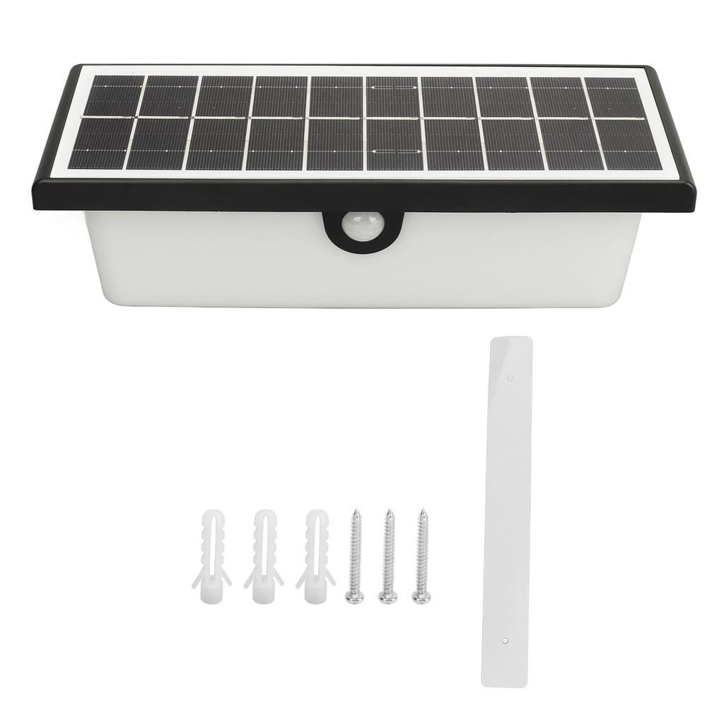 Outdoor Solar Wall Lamp ABS PC PIR Motion Sensor IP54 Waterproof Modern Solar Induction Fence Light for Garden Yard