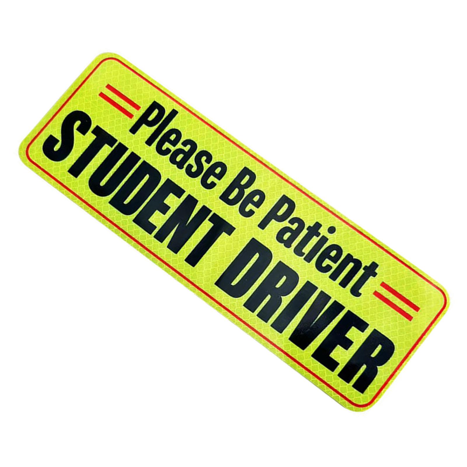 

Предупреждение о безопасности Магнит для водителя Пожалуйста, будьте терпеливы Магнит для водителя-студента Многоразовая светоотражающая наклейка на бампер для водителя-новичка C