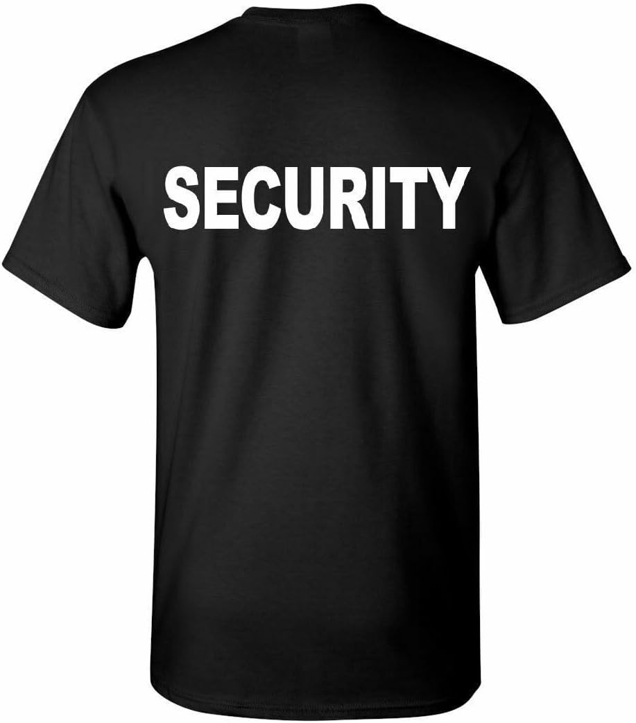 Security Men T Shirt Event Staff Uniform Guard Mens T Shirt S чёрный