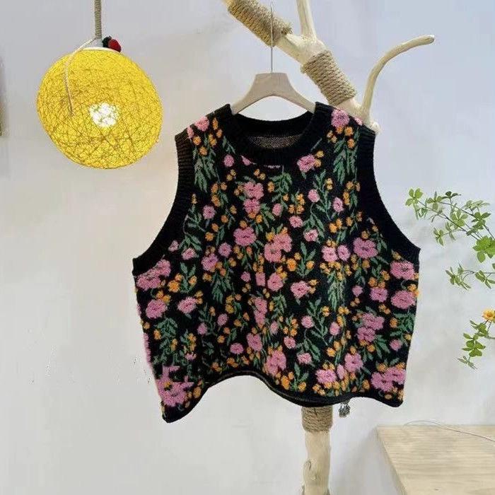 Dimanaf 2024 Autumn Plus Size Women Sleeveless Vest Sweaters Knitting Fashion Casual Style Loose Green Sweater