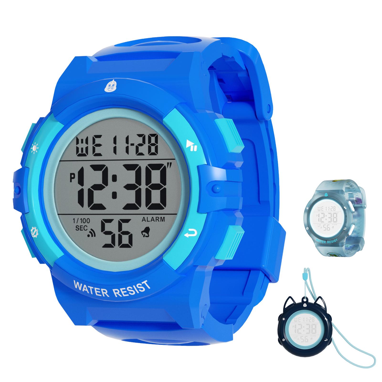 

Цифровые часы для мальчиков и девочек, водонепроницаемые детские часы «сделай сам», набор из 3 корпусов и 2 ремешков для часов NFC Watch set for boys