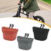Kids Bike Basket Front Decoration Portable Handwoven Practical Children Bicycle Front Basket for Girls Boys Riding Street Parks