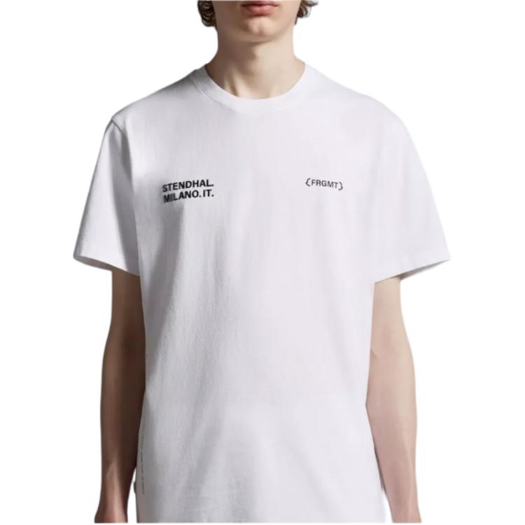 Moncler X Frgmt Collaboration Ss23 Logo Short Sleeve T-Shirt Unisex Tops White I209U8C00002M3265001