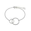 Design Sense Niche Fashion Simple Double Circle Bracelet Women'S Personality Trendy Circle Plain Jewelry