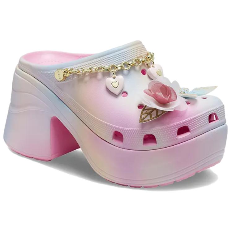 Crocs Siren Clog Eva Fashion High Heel Clogs Women Clogs Pink 210682-90H