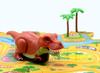 Masudaya Corporation Panel World Tyrannosaurus Rex Train Toy with Rail Battery Ages 3 and Running! Set, Operated, Up, 480-1750