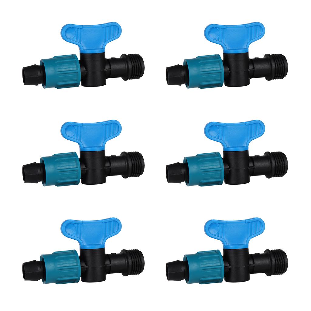 16mm Drip Irrigation Pipe Fitting 1/2" Male Thread Connector Irrigation Hose Valve Pe Pipe Lock Fitting Garden Water Connection