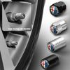4Pcs 3D Metal Tire Valve Caps Car Tyre Air Stems Cover For Giulia Stelvio Giulietta 156 159 147 Mito Tonale Brera