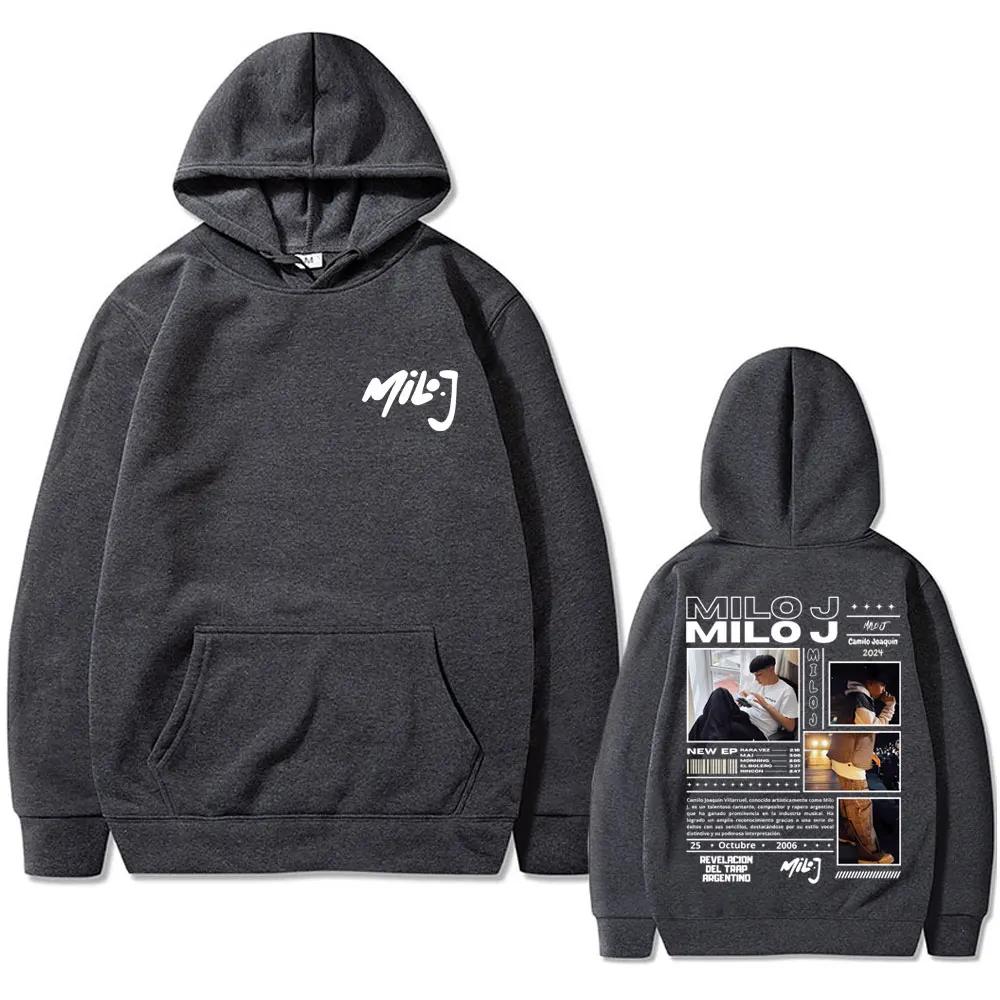 Rapper Milo J 111 Men's Patterned Hoodie Hip-hop Style Hoodie Casual High-quality Hoodie