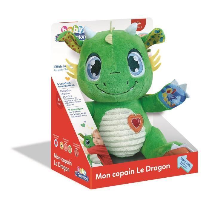 Peluche Interactive Baby Clementoni - Mon Copain Le Dragon - Mixte - 6 Mois Et Plus