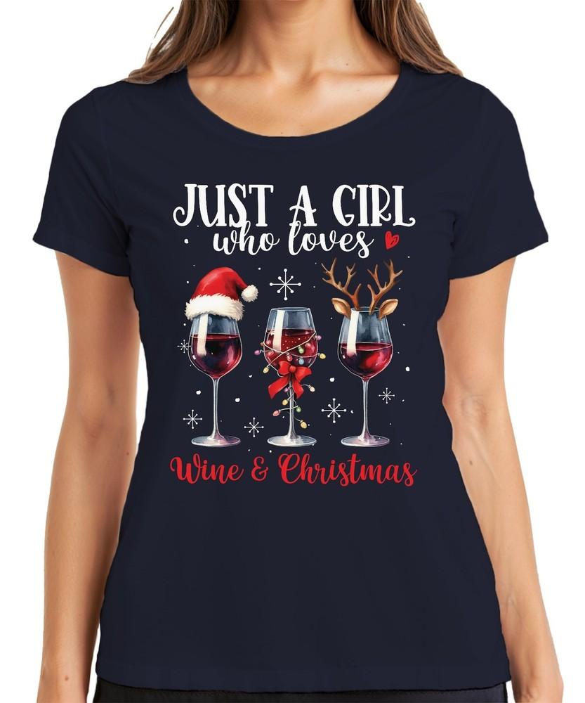 Just A Girl Who Loves Wine Christmas Christmas Xmas Gift Christma S