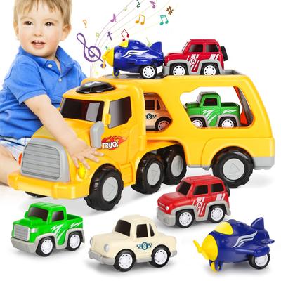 Toy Car Miniature Car 2 3 4 5 6 Years Old Toys Boys Girls Construction Vehicle Set with Lights and Sounds Children's Toy Car 2 3 Years Old Toy Boy