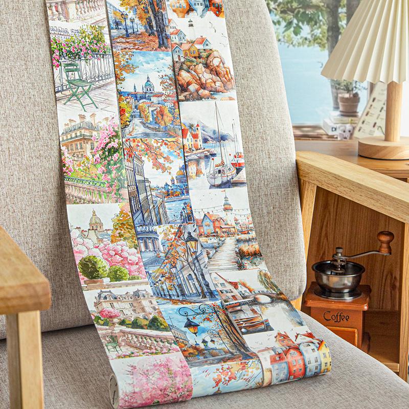 Velká velikost Páska Cesta Příroda Krása Pouliční krajina Páska Scrapbook DIY Ruční účet Obal na mobilní telefon Dekorace zápisníku