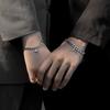 2Pcs/set Magnet Couple Bracelets Heart Attraction Bracelet Sliver Love Charm Simple Cuban Chains Key Lock Zircon Gifts