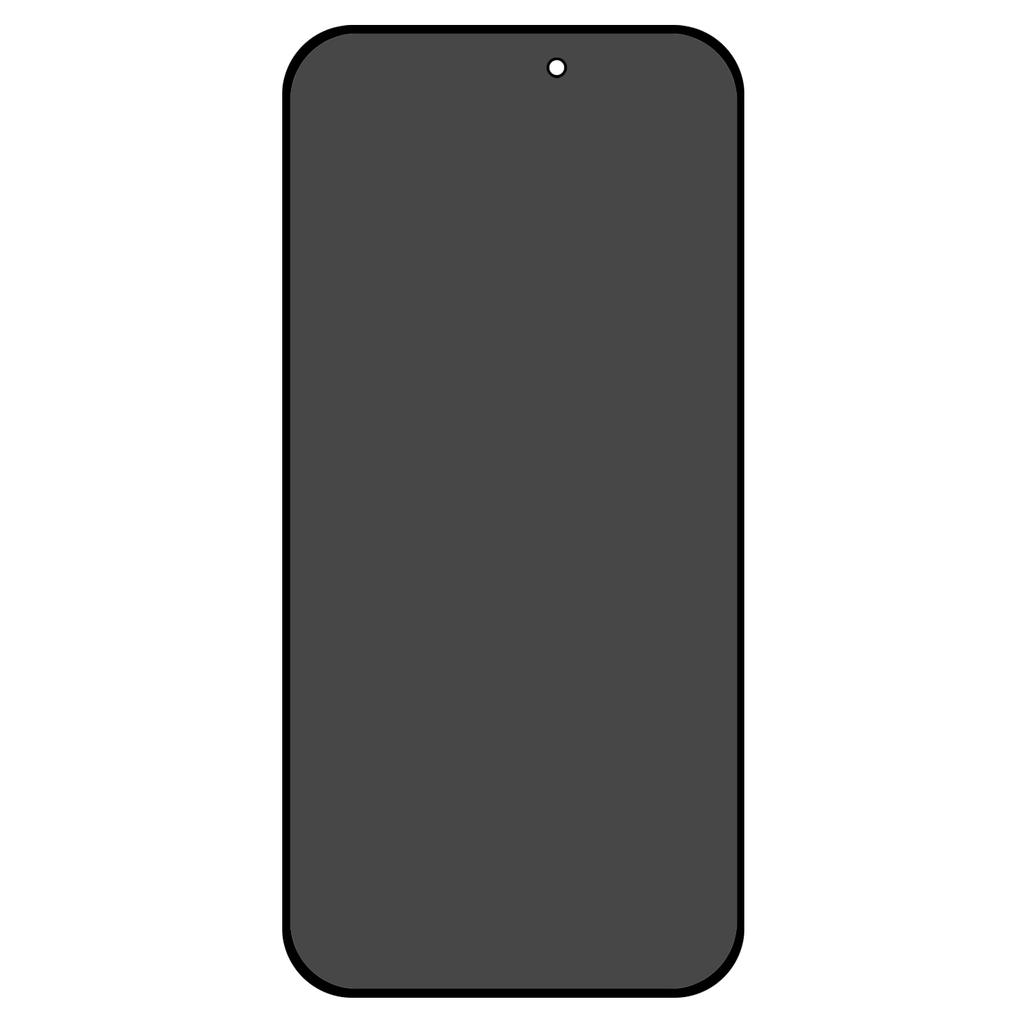 For iPhone 15 Pro Max Silk Printing Screen Protector Full Glue Full Cover High Aluminium-silicon Glass Anti-peep Film