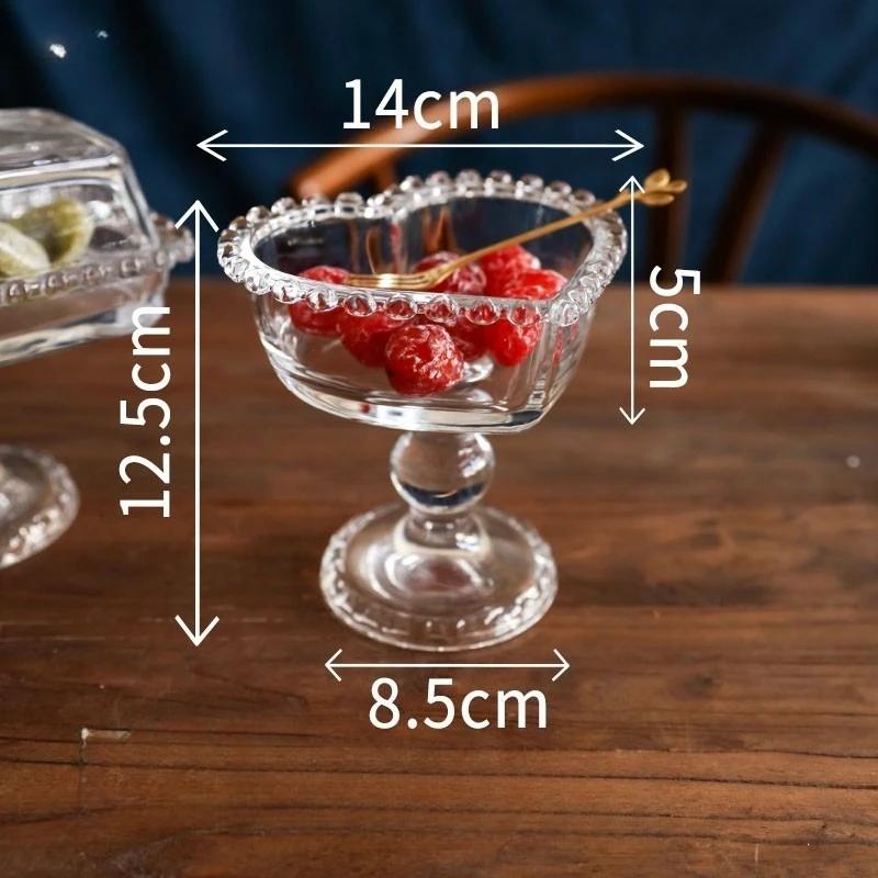 Support à gâteau en verre style nordique avec pied, Assiette à dessert élégante pour goûter, Plateau de service moderne pour snacks et fruits