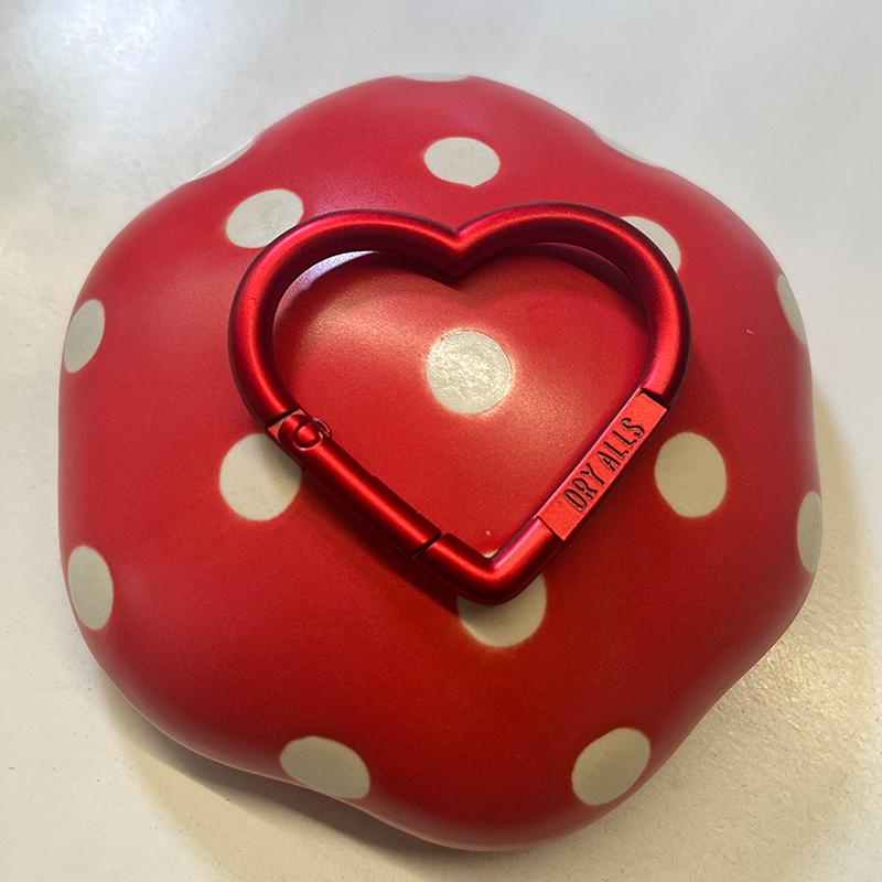 Kärlekshjärta Bokstav Karbinhake Nyckelring Bärbar DIY Öppen Metallspänne Kopplingskrokar Tillbehör