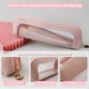 Transparent Makeup Brush Storage Bag, Portable Hand-Held, Easy Design, Large Capacity for Eyebrow Pencils And Eyeshadow Brushes