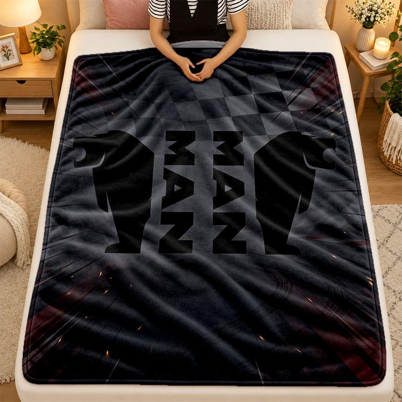 Flannel Blanketman truck Warm Soft Throw Blanket for Indoor Sofa Bed Living Room Use