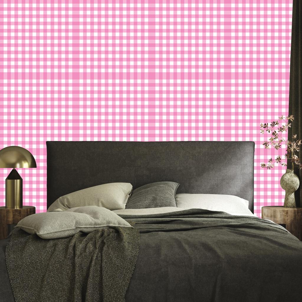 Wallpaper Fabric Pattern Powder Pink, Center Powder Pink 50x1000