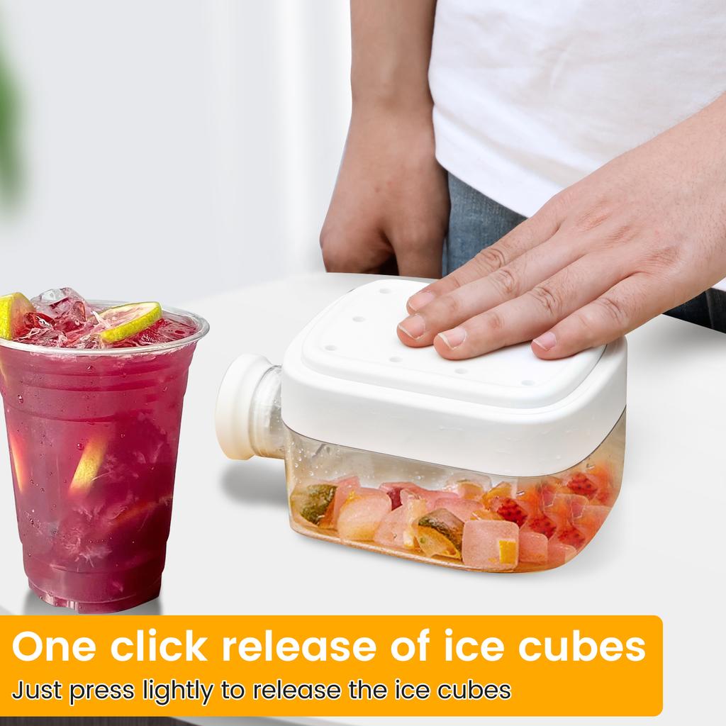 Ice Cube Tray Bottle Kit Silicone Ice Cube Freezer Mold Ice Cube Maker with Lid 12 Grids for Whiskey Cocktail Coffee Accessories