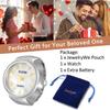 JEWELRYWE Ring Number Dial Women's Analog Ring Watch Free Size Ring Watch Ring Watch Men's Accessories Birthday Anniversary Christmas Gift 2 Set