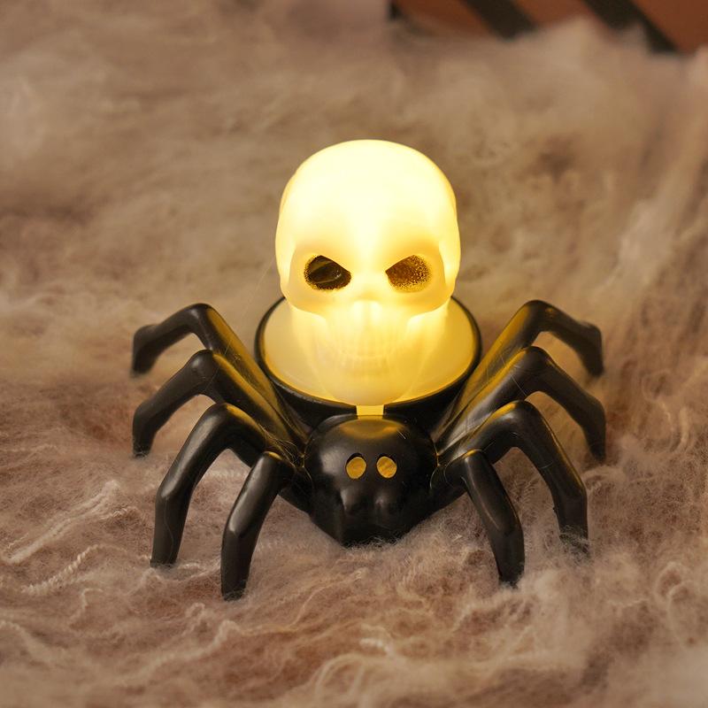 Halloween LED Eyeball Lights Creepy Spooky Glowing Pumpkin Candle Light Prop for Haunted House Indoor Party Decoration Supplies